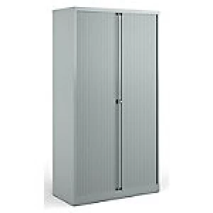 image of Bisley Tambour Cupboard DST78S Silver 1,000 x 470 x 1,985 mm