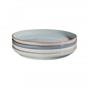 Image of Always Entertaining The Blue Edit 4 Piece Medium Coupe Plate Set