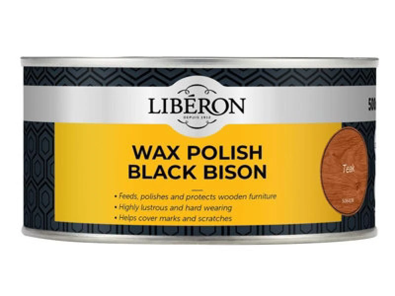 Image of Liberon Black Bison Wax Paste Teak 500ml Teak unisex