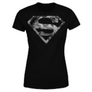 Image of DC Originals Marble Superman Logo Womens T-Shirt - Black - 3XL
