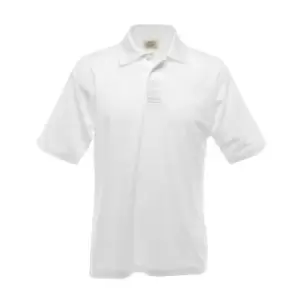 Image of UCC 50/50 Mens Plain PiquA Short Sleeve Polo Shirt (XS) (White)