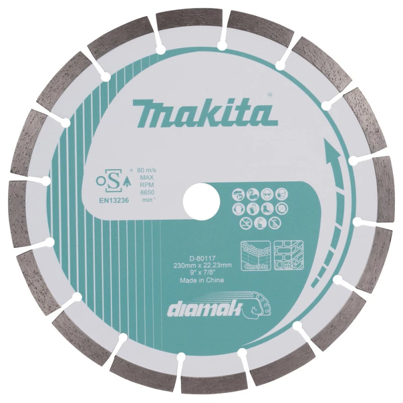 Image of Makita Diamak Segmented Diamond Cutting Disc 230mm D-80117