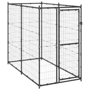 image of Vidaxl Outdoor Dog Kennel Steel 110X220X180 cm