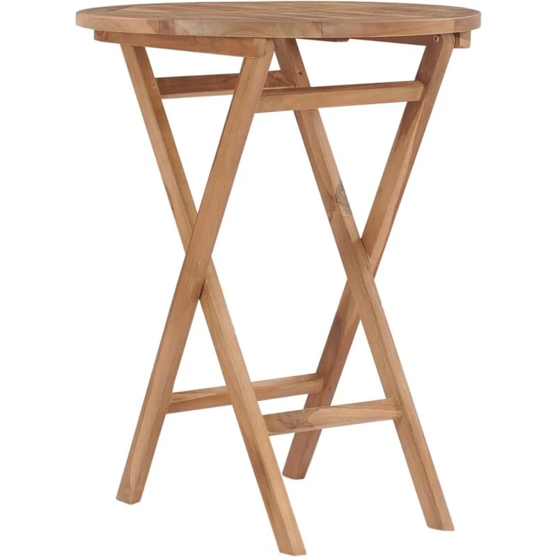Image of VIDAXL Folding Garden Table 60cm Solid Teak Wood Vidaxl 48993