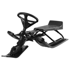 image of Children snow sledge sled brake black