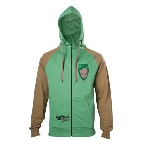 Image of Marvel Comics - Groot Mens X-Large Hoodie - Green/Tan