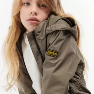 Image of Barbour International Girls Dundrod Showerproof Jacket - Harley Green - 6-7 Years