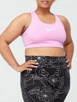 Image of Nike Medium Support Swoosh Bra, Pink, Size 22-24=2X, Women