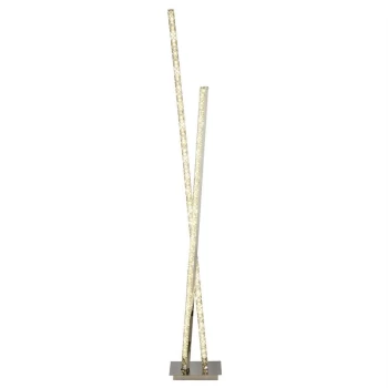 Image of Searchlight Clover - LED 2 Light Floor Lamp Chrome with Crystal Glass