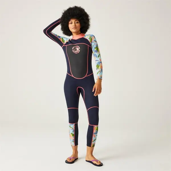 Image of Regatta Wm Full Wetsuit 3MM - Navy/Abstract Floral Print 20