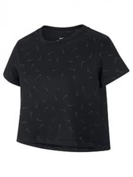 Image of Nike Older Girls Crop Swooshfetti T-Shirt