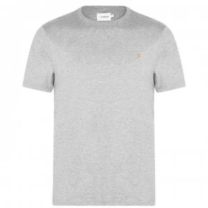 image of Farah Vintage Denny Short Sleeve Tee - Rain Hthr 080