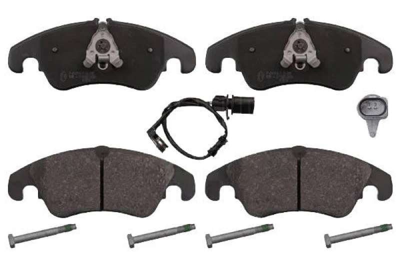 Image of Blue PRINT ADV184212 Brake pad set Front Axle, incl. wear warning contact, with bolts/screws Brake Pad Set,disc brake (402)