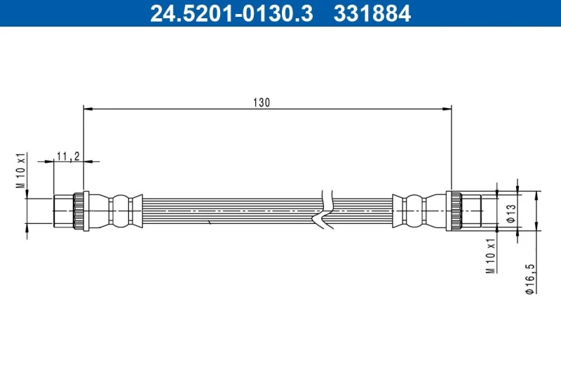 Image of Brake hose ATE 24.5201-0130.3