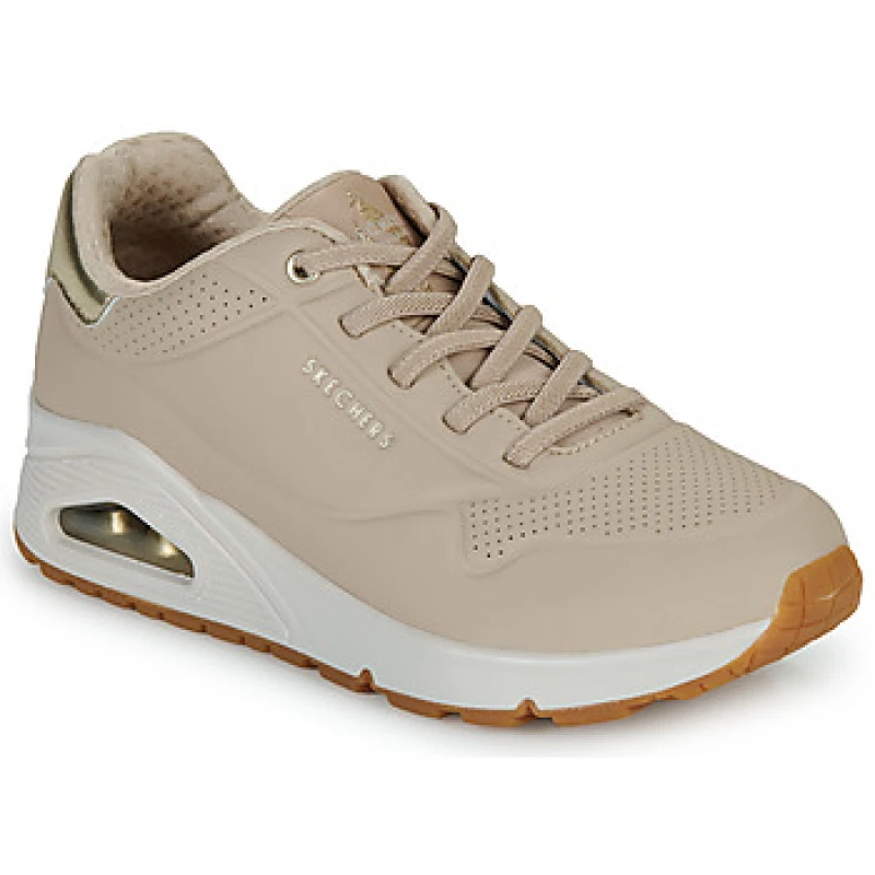Image of Skechers UNO - SHIMMER AWAY womens Shoes (Trainers) in Beige