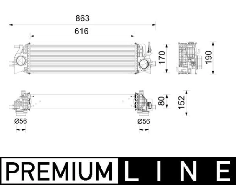 Image of Intercooler MAHLE CI 736 000P