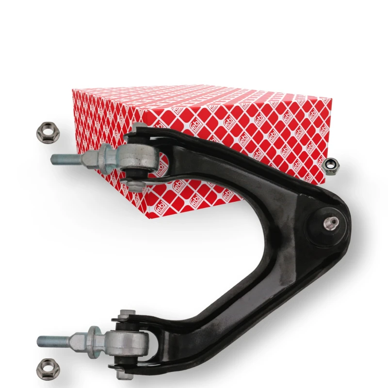 Image of FEBI BILSTEIN 15455 Suspension arm ProKit Control Arm, Sheet Steel, Upper, with ball joint, with rubber mounts Sheet Steel Track Control Arm (273)