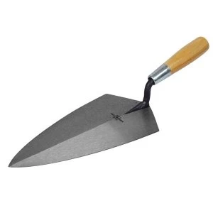 Image of Marshalltown 19 Philadelphia Pattern Brick Trowel Wooden Handle 12in