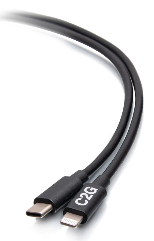 Image of C2G 10ft (3m) USB-C Male to Lightning Male Sync and Charging Cable -