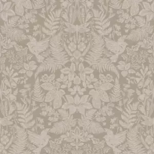 image of Holden Woodland Stitch Taupe Wallpaper