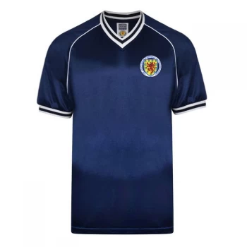 Image of Score Draw Draw Scotland 1982 Home Jersey - Navy/White