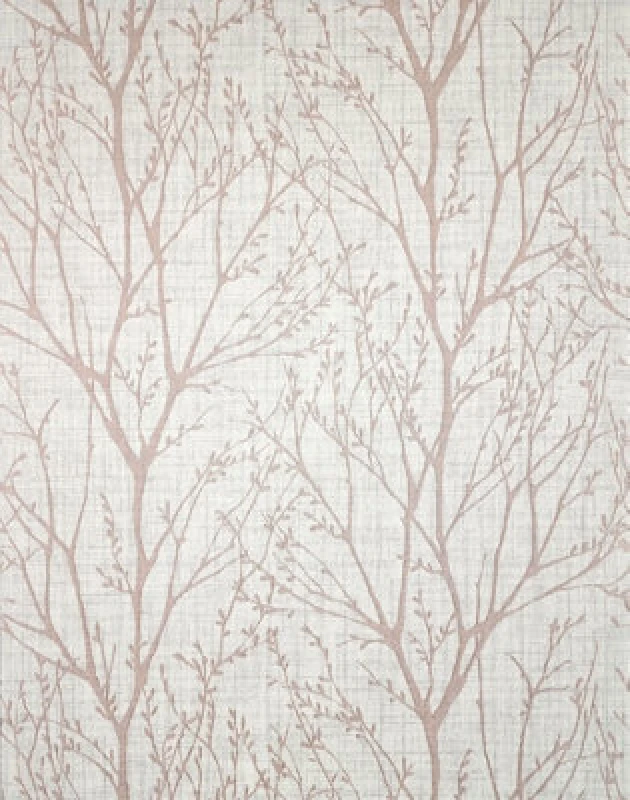 Image of Crown M1874 Lynford Trees Mid Weight Vinyl Wallpaper, Blush