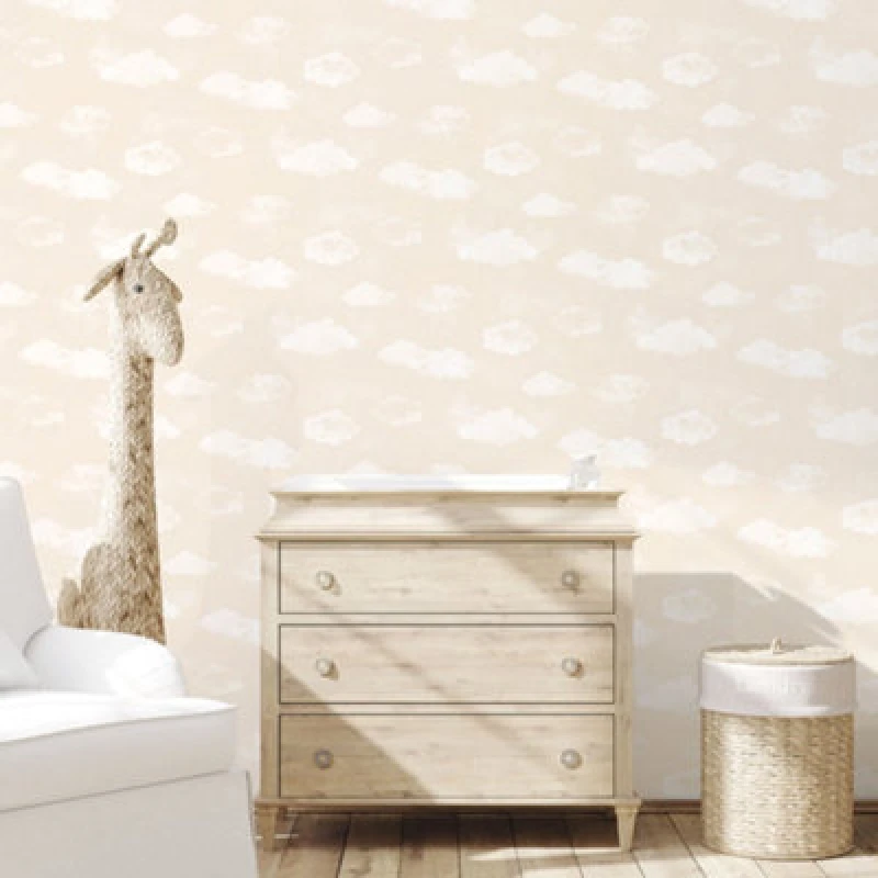Image of Galerie Tiny Tots 2 Beige Cloud Smooth Wallpaper