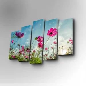 Image of 5PUC-070 Multicolor Decorative Canvas Painting (5 Pieces)