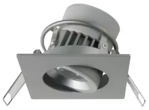 image of Megaman 8W Integrated Siena Square Dimming Silver - Warm White (36A°)