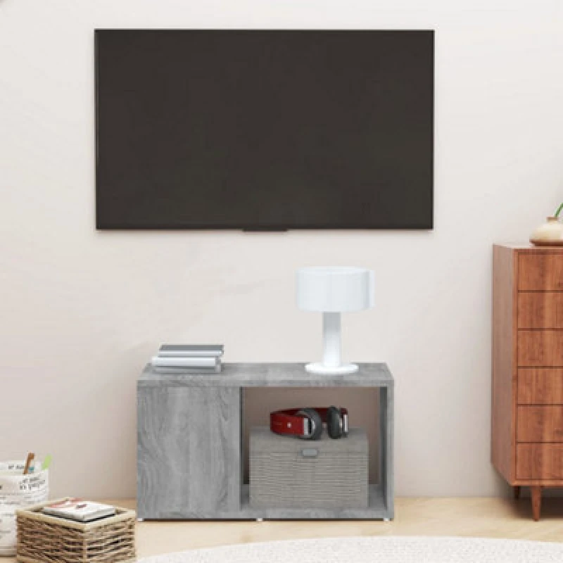 Image of Vidaxl TV Cabinet Grey Sonoma 60X24X32Cm Engineered Wood
