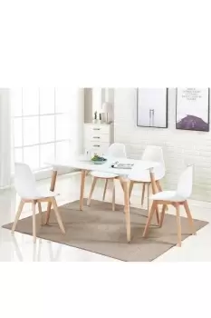 image of 'Rico Halo' Dining Set with a Table and 4 Chairs