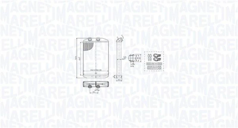 Image of MAGNETI MARELLI Heater matrix MAGNETI MARELLI 350218519000