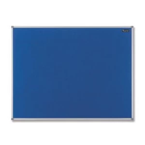 image of Nobo Basic 900 x 600mm Noticeboard with Blue Felt Surface and Aluminium Trim