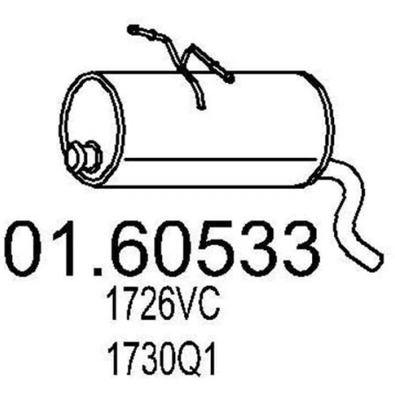 Image of MTS 01.60533 Rear silencer End Silencer (3437)