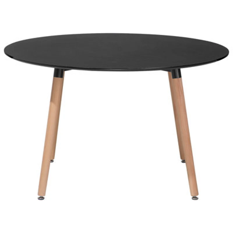 Image of Beliani Dining Table Bovio Black 120 Cm 120 Cm