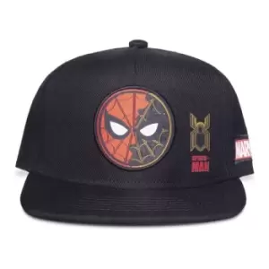 Image of MARVEL COMICS Spider-man: No Way Home Two Tone Badge Tie Dye Kid's Snapback Baseball Cap, Boy, Black (SB365510SPN)