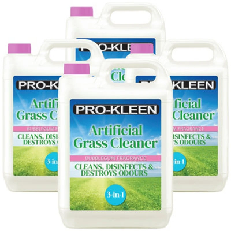 Image of ProKleen Artificial Grass Cleaner Disinfectant 4 x 5L Bubblegum Fragrance Clear unisex