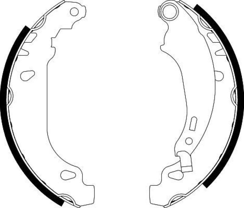 Image of HELLA Brake Shoe Set HELLA 8DB 355 002-261
