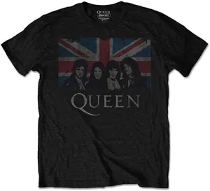 image of Queen - Vintage Union Jack Kids 1 - 2 Years T-Shirt - Black