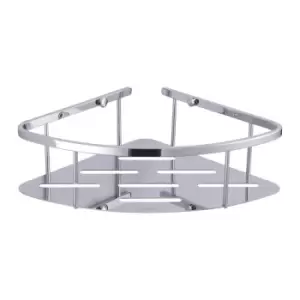 Image of Showerdrape Contempo Stainless Steel Large Corner Basket