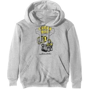 image of Green Day - Longview Doodle Unisex Large Hoodie - White