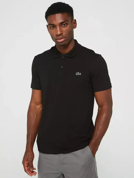 Lacoste Regular Fit Cotton Blend Polo Shirt Black S