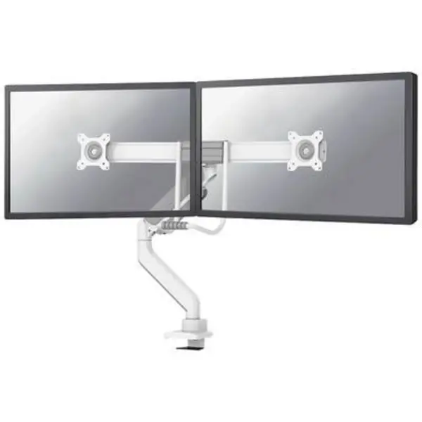 image of Neomounts DS75-450WH2 2x Monitor desk mount 43,2cm (17) - 81,3cm (32) Height-adjustable, Tiltable, Swivelling, Swivelling