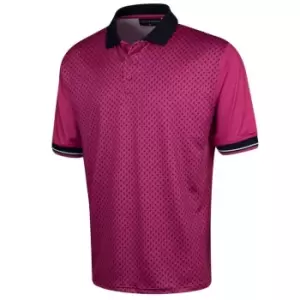 Image of Island Green Green Short Sleeve Polo Shirt Mens - Red