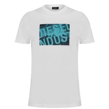 Diesel Print Square T Shirt - White