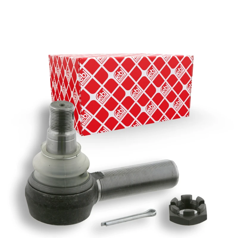 Image of FEBI BILSTEIN 27207 Track rod end Front Axle Right, with crown nut Tie Rod End (914)