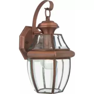 image of Loops - Outdoor IP44 Wall Light Sconce Aged Copper LED E27 100W Bulb Outside External