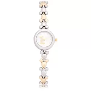 image of Disney Mickey Mouse Two Tone Link Bracelet Watch