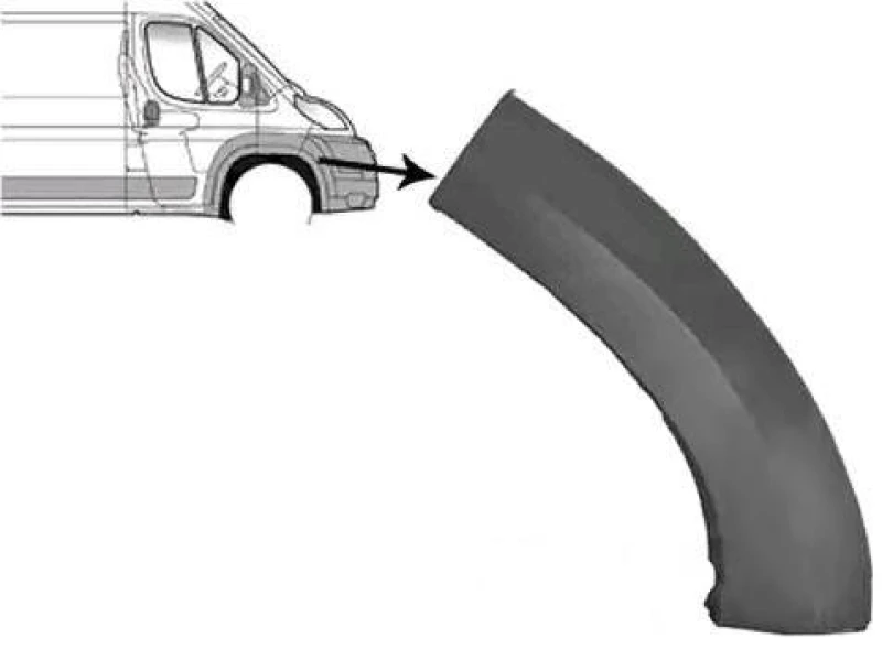 Image of VAN WEZEL 1651522 Flaring, wing Right Front Flaring,wing (450)
