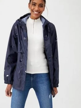 image of Trespass Farewell Spotty Waterproof Jacket - Navy Size M Women